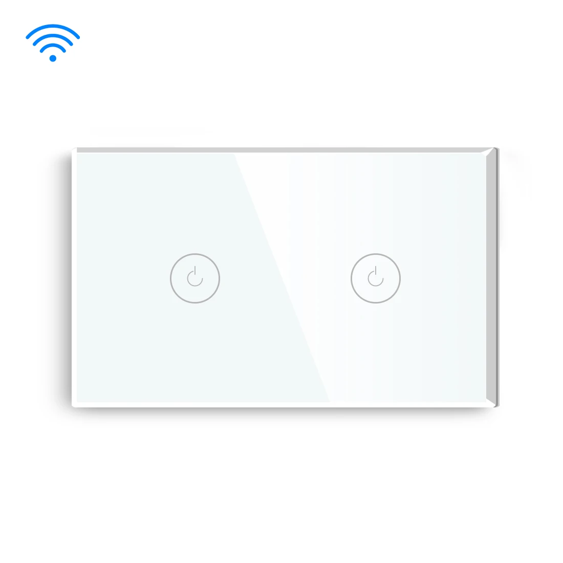 Сенсорный переключатель Wifi 2 банды 1 способ 118 серия смарт стеклянная настенная
