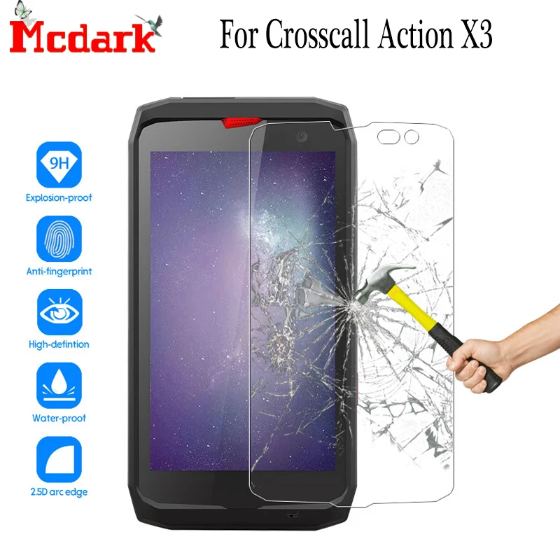 С уровнем твердости 9H закаленное Стекло для Crosscall экшн X3 Экран протектор 5 0 дюймов