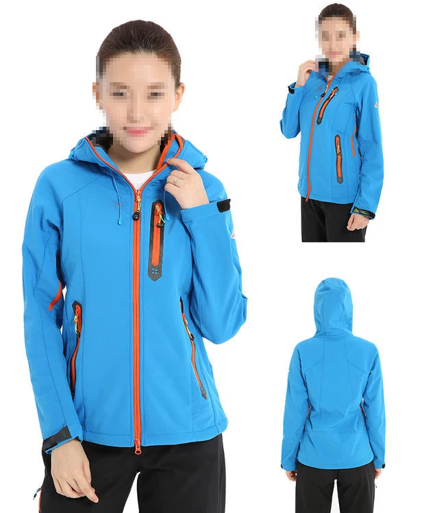 

Waterproof jacket Soft shell Pizex Korean Edition Female money Composite velvet jacket Outdoor sport Assault jacket