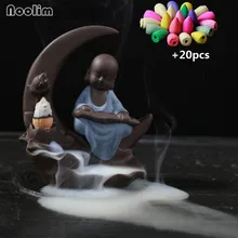 Креативный милый маленький Монах Будда курильница с обратным потоком ладан горелка держатель для гостиной и домашнего офиса Чайный домик домашний декор