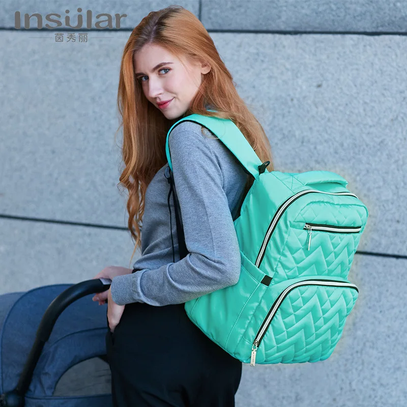 

Beautiful Fashion Both Shoulders Waterproof Nylon Will Capacity Baby Go Out Backpack Both Shoulders Diaper Bags 45