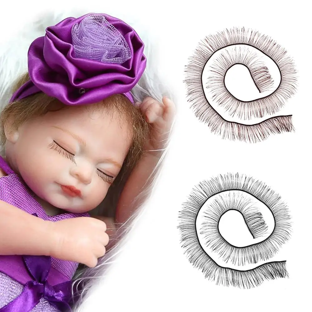 

Doll False Eyelashes For Reborn BJD Brown And Black SD Doll False Eyelashes Dolls Accessories Cut It In The Size You Need