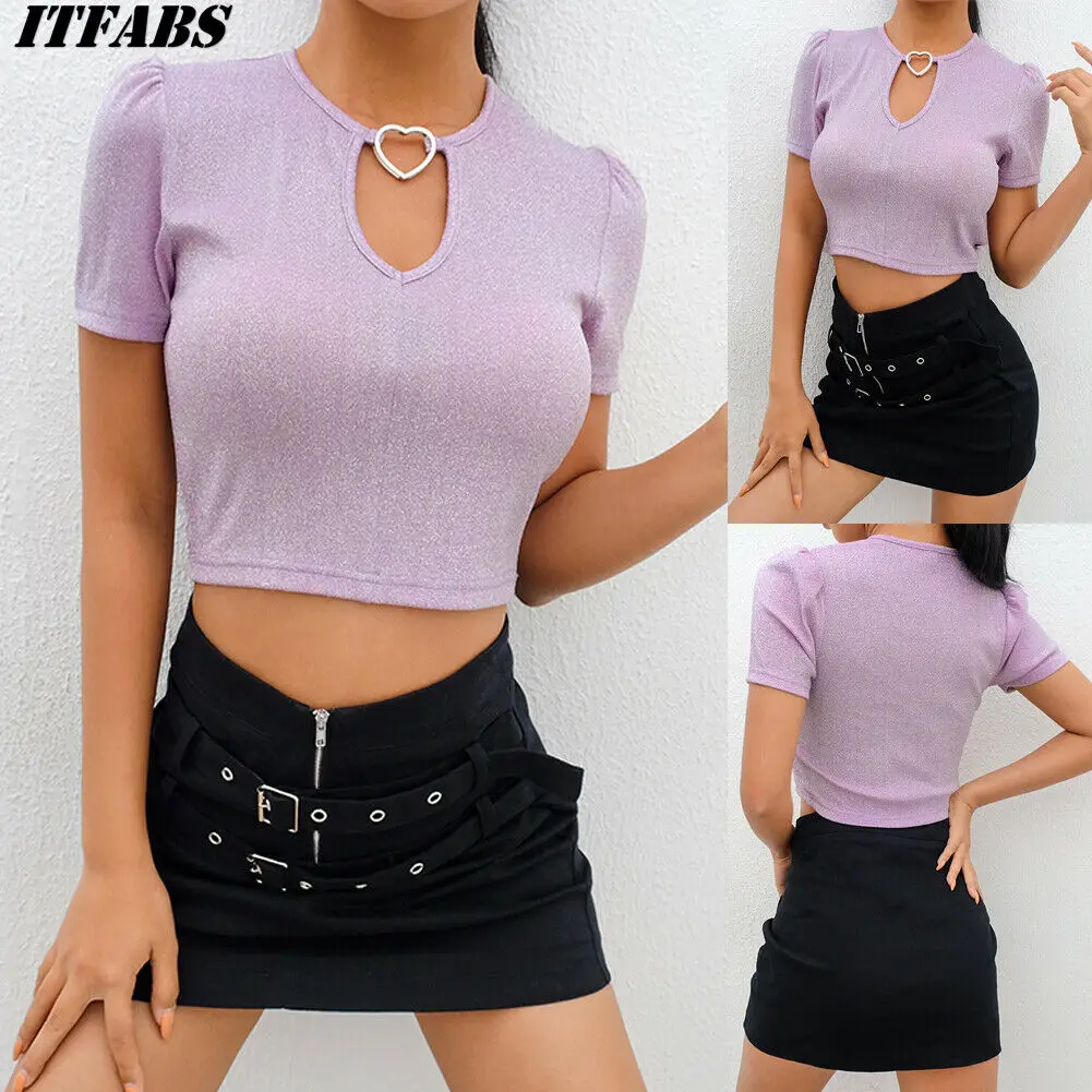 New Women Girls Fashion Casual Summer T Shirt Beach Short Sleeve O Neck Solid Gym Sports Tees Tops | Женская одежда
