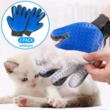 Pet Grooming Glove Hair Remover Brush Gentle Deshedding Efficient Pet Mitt Pet Massage Gloves Left & Right Hand XWBE