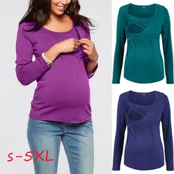 Беременных лактации рубашка для кормящих женщин тапочками T жаль пижамы для беременных Костюмы грудного вскармливания одежды хлопок