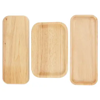 

Wood Tray Tea Fruit Plate Snack Dish Serving Tray Storage Plate Dried Fruit Candy Organizer Tableware For Family Restaurant