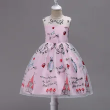 Детские бальные платья на день рождения; одежда для маленьких девочек; Сетчатое платье принцессы без рукавов; Карнавальный костюм для малышей 3-15 лет; Vestidos