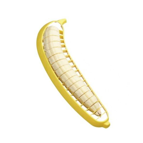 

Kitchen Yellow Plastic Banana Slicer Cutter Chopper Kitchenware Utensil