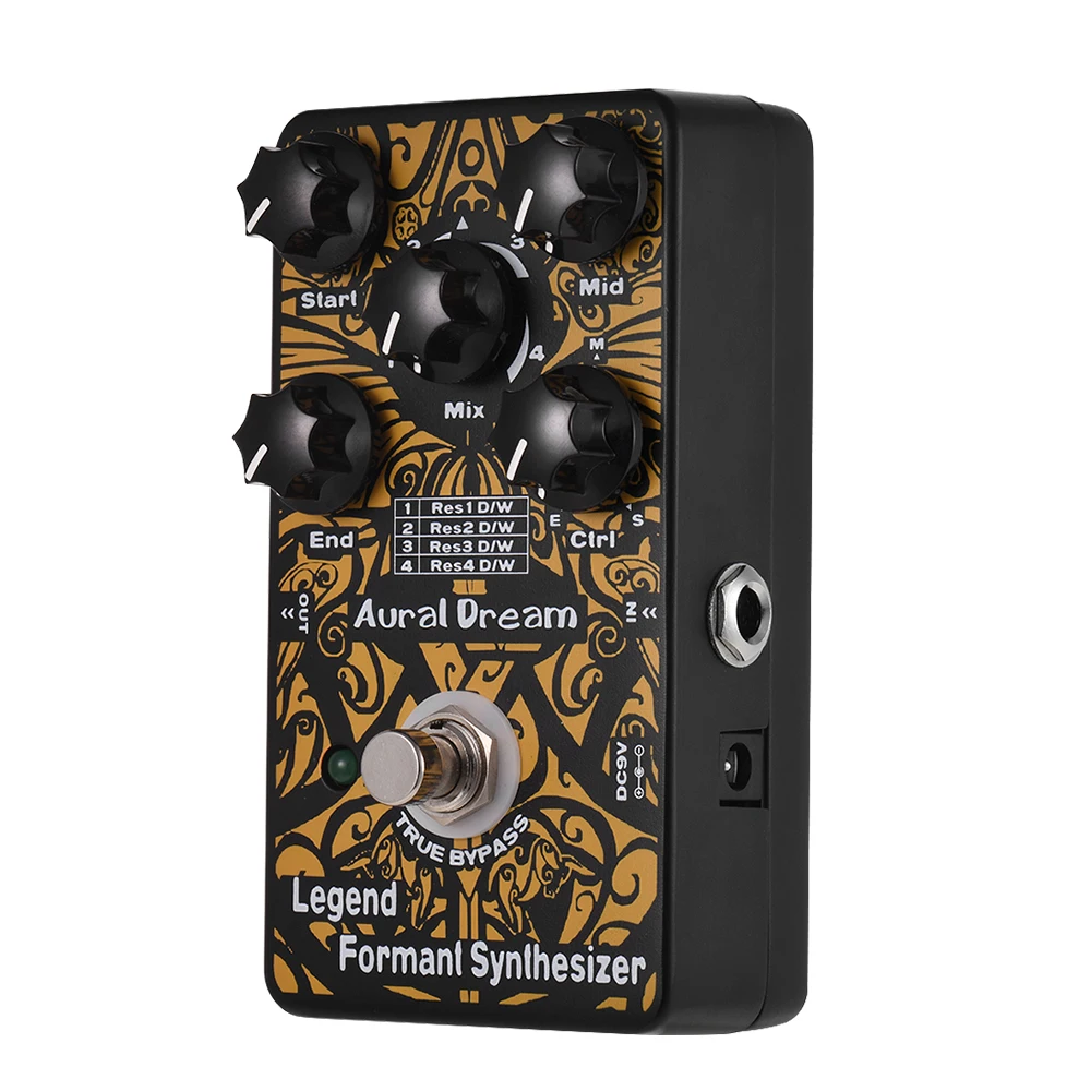 

Legend Formant Synthesizer Guitar Effect Pedal 4 Resonance Modes Guitar Pedal Aluminum Alloy Shell True Bypass