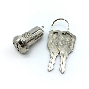 

12mm 135 Zinc Alloy Electronic Key Switch ON OFF Phone Lock Security Power Switch with 2 Keys