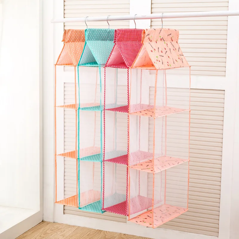 

New Fashion Hanging Bag Orgnizer Visible Mesh Wardrobe Purse Clothes Handbag Organizer Sundries Accept Storage Bag