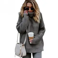 Coarse Pullover Women's Jumper Turtleneck Sweater Female Jumper Warm Sweater thick Winter Cable Knitted Oversized Sweater 2018 Coarse Pullover Women's Jumper Turtleneck Sweater Female Jumper Warm Sweater thick Winter Cable Knitted Oversized Sweater 2018