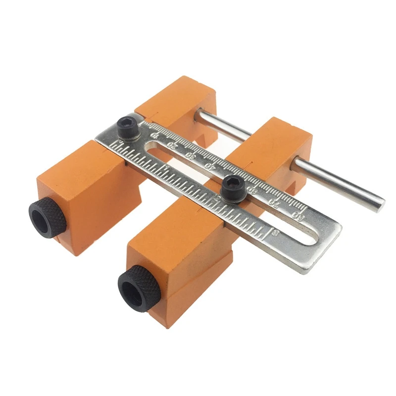 Adjustable Double Pocket Hole Jig System 9.5Mm 3/8 inch Drill Bits Doweling Drilling Jig Punch Locator Woodworking Drill Guide