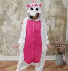 Взрослых onesie Пижама femme кигуруми Кот единорог пижамы женщин халат пижамы костюм Единорог onesie домашний костюм домашняя одежда фланель