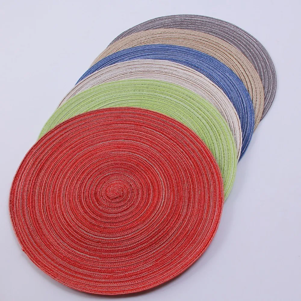 Buy Table Ramie Insulation Pad Round Placemats Linen