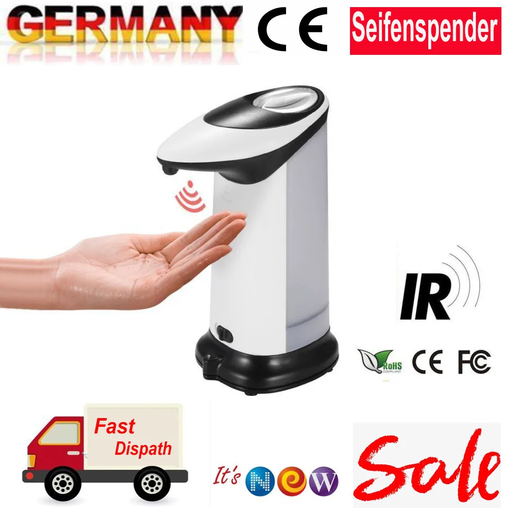 

420Ml Automatic Liquid Soap Dispenser Smart Sensor Touchless ABS Electroplated Sanitizer Dispensador for Kitchen Bathroom