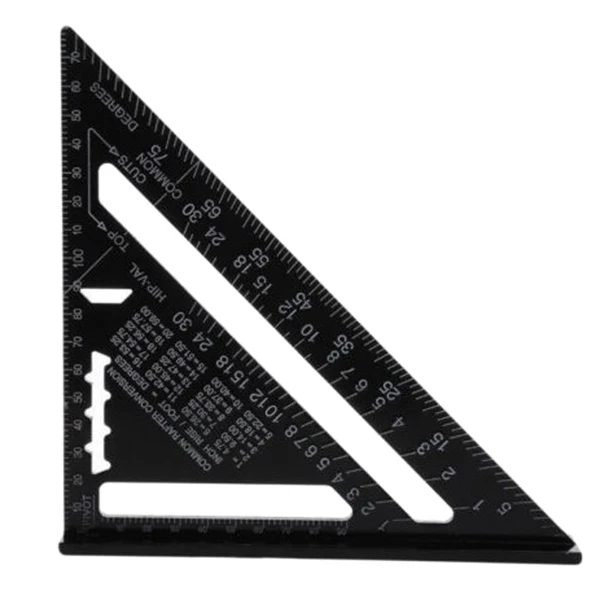7 Inch 90 / 45 Degree Triangle Ruler Measure Speed Square Roofing Angle