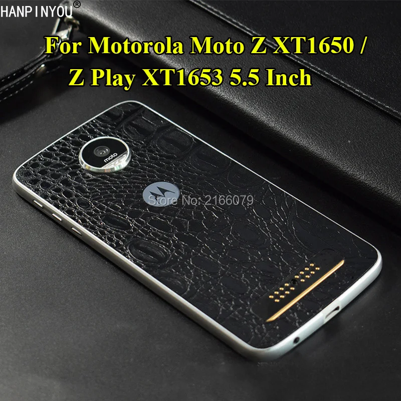 Для Motorola Moto Z XT1650/Z Play Droid XT1653 узор из крокодиловой кожи полное заднее покрытие