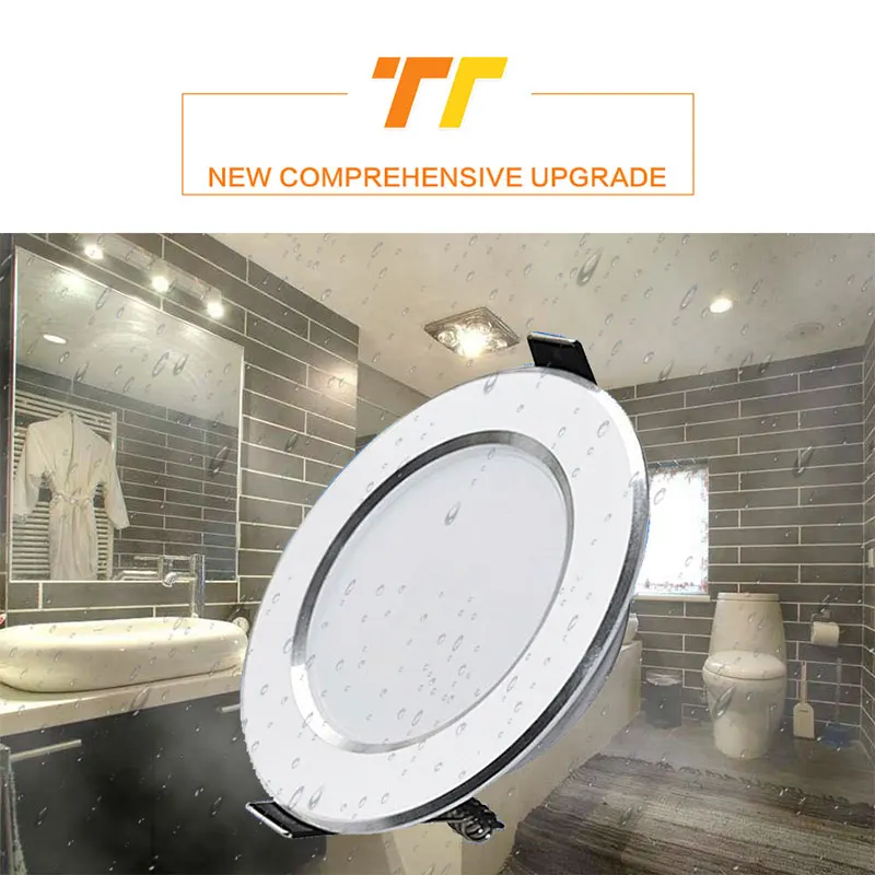 Waterproof LED Downlight Dimmable 18W 15W 12W 9W 7W 5W Warm White Cold White  Recessed LED Lamp Spot Light AC220V AC110