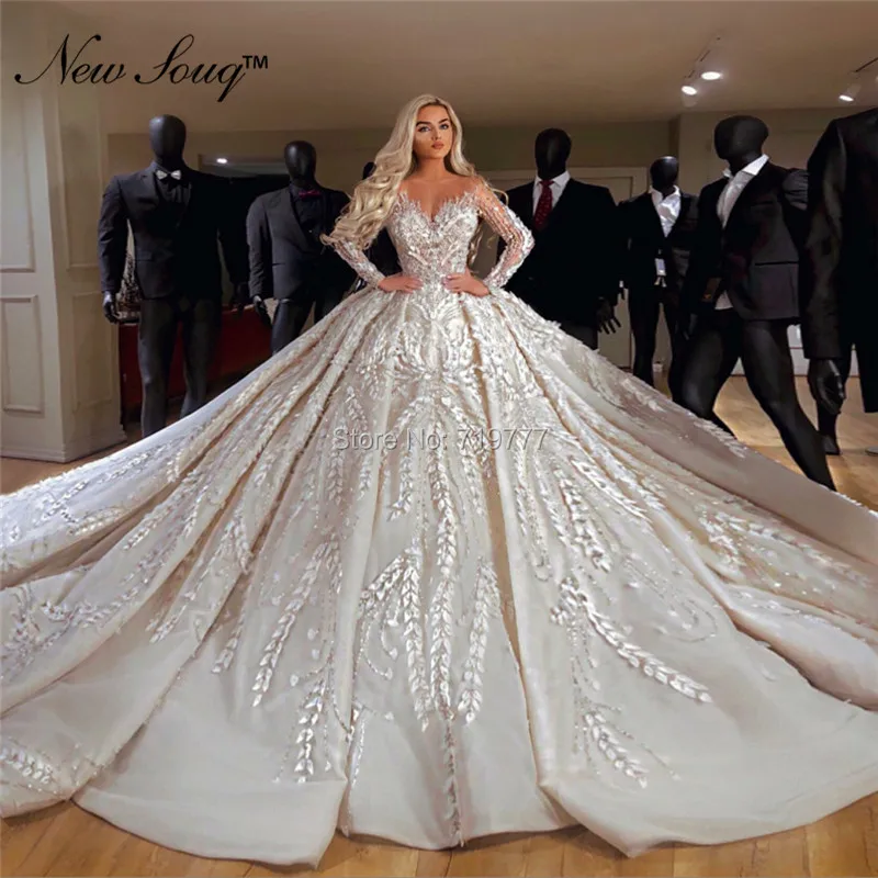 

Muslim Wedding Dresses 2019 Couture Long Sleeves Middle East Women Bridal Gowns Robe De Mariee Dubai Kaftans Vestido De Noiva