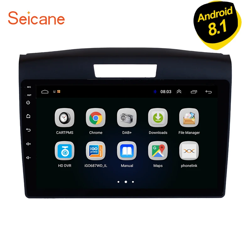 

Seicane 9" 2.5D Car Radio GPS Navigation Head Unit Player For 2011 2012 2013 2014 2015 Honda CRV Android 8.1 Support TPMS DAB+