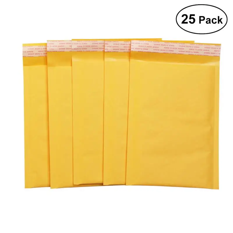 25pcs Kraft Bubble Mailers Small Padded Envelopes Usable 6 X 9 Inch