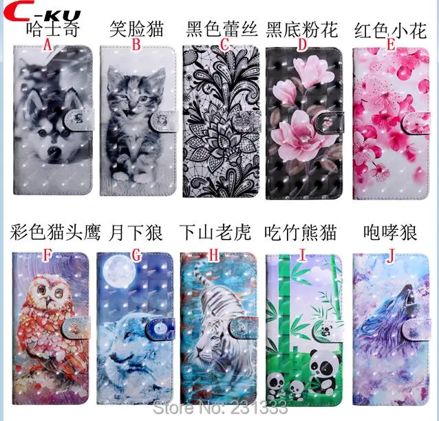 Кожаный чехол-кошелек с объемными рисунками цветов для Huawei Nova 3 3I Honor Play 7X 8X V10 10 9 LITE