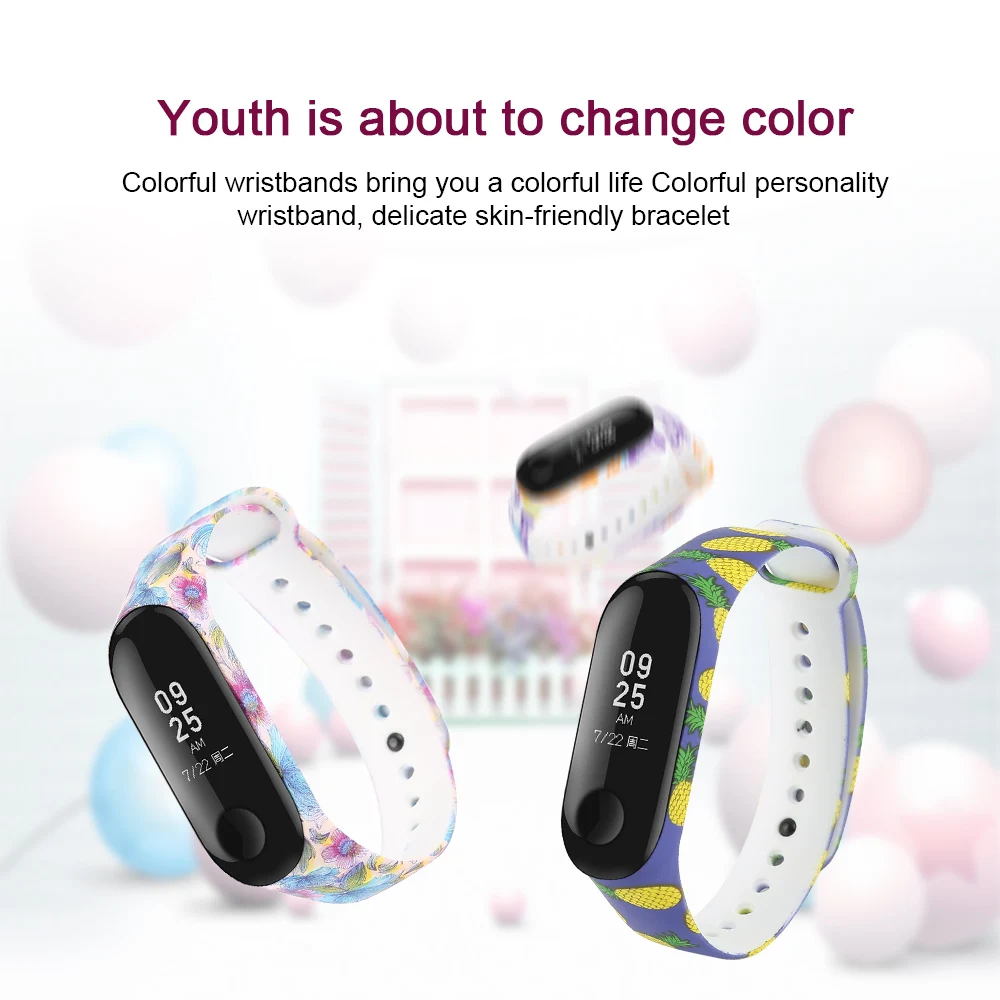Новинка светящиеся Ремешки для наручных часов Mi Band 3 аксессуары сменные наручные