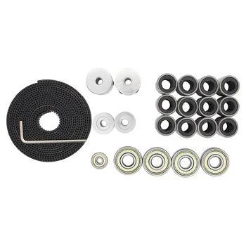 

3D Printer Prusa I3 Movement Kit GT2 Belt 20T Timing Pulley Bearing LM8uu Linear Bearing Motor Shaft Coupler for Reprap