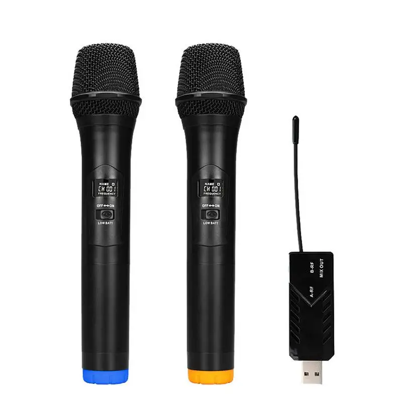 

Wireless Portable Microphone Professional Dynamic Metal Handheld Black Microphone Kara OK Computer PC Singing KTV With Receiver