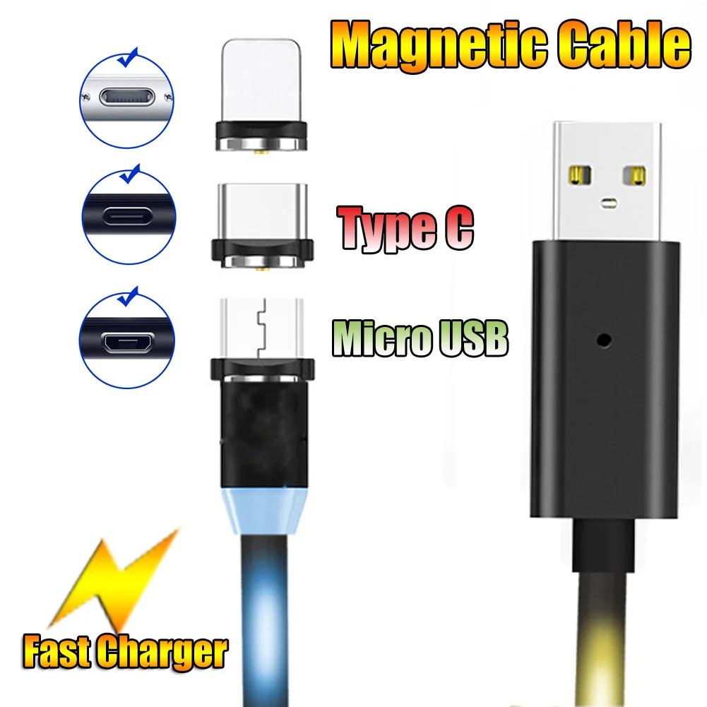 Тип C LED USB для Huawei P30 Pro Синхронизация данных световая вспышка танцевальный кабель