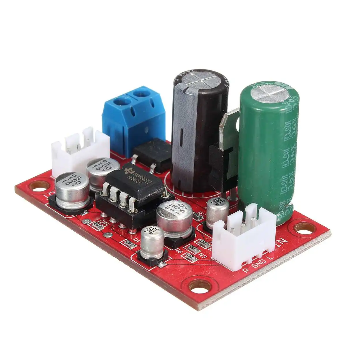 CLAITE DC 9-24 В AC 8-16 В NE5532 Hifi аудио OP AMP микрофонный предусилитель Предварительный усилитель доска