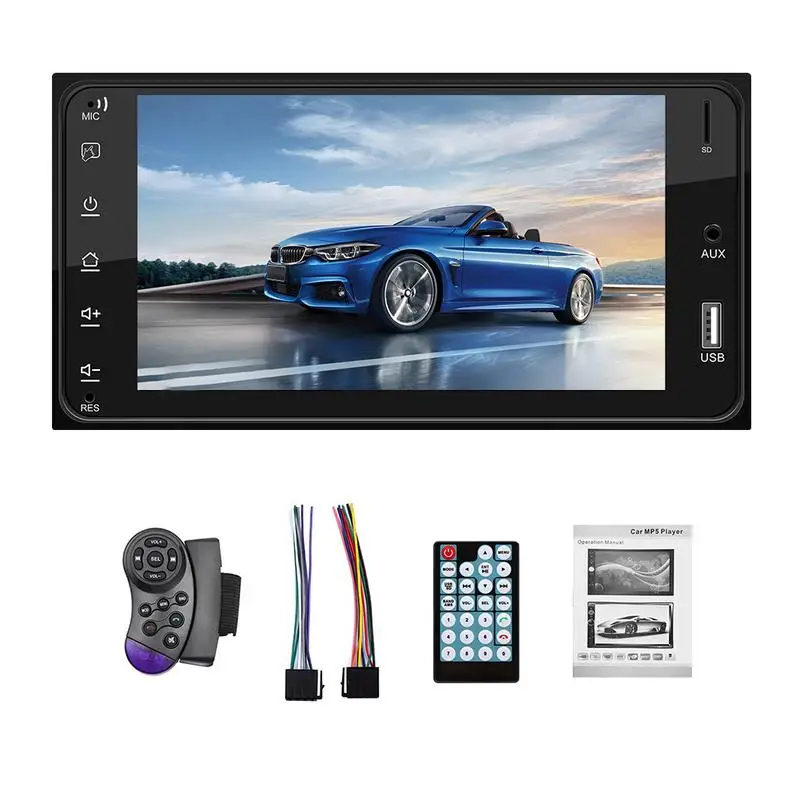 7 дюймовый автомобильный MP5 плеер с сенсорным экраном Bluetooth USB FM радиоприемник для