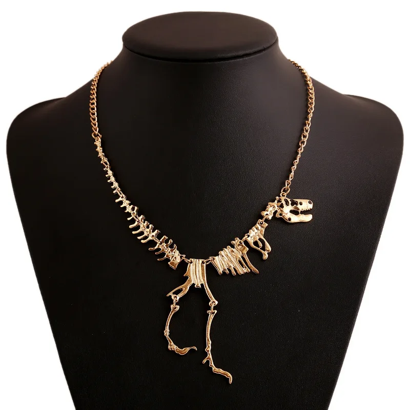 

Sale Hyperbole Punk Dinosaur Skeletons Alloy Pendant Necklaces Adjustable Men Women Necklace Drop Shipping