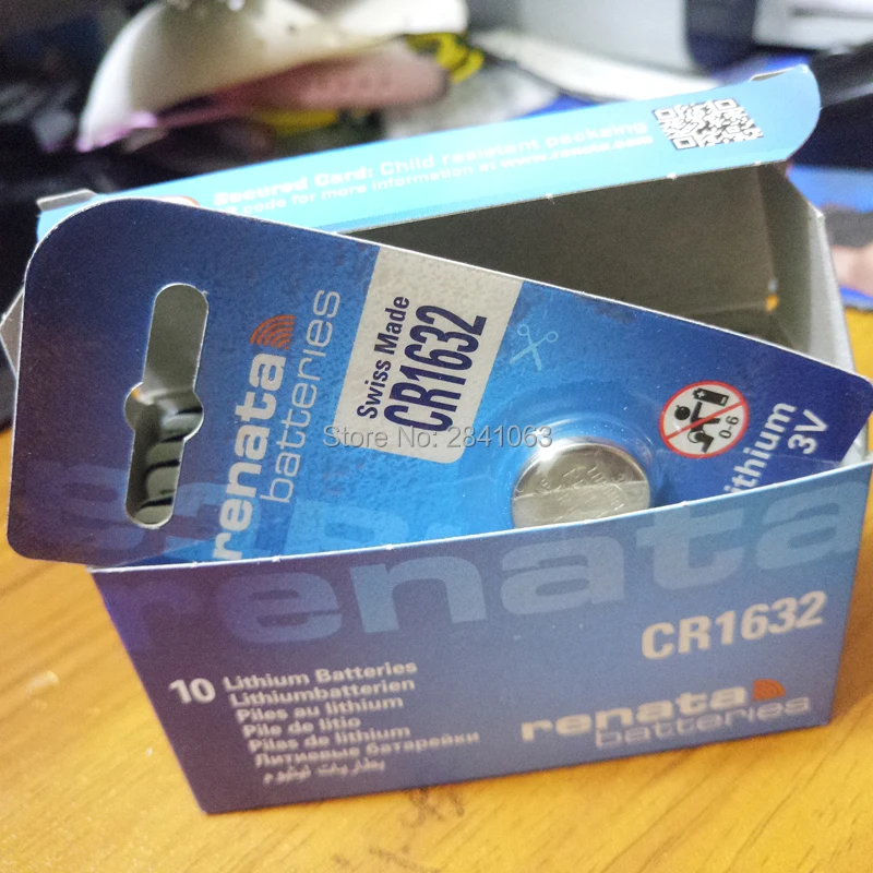 100X Original battery Renata CR1632 3v button battery 1632 battery car