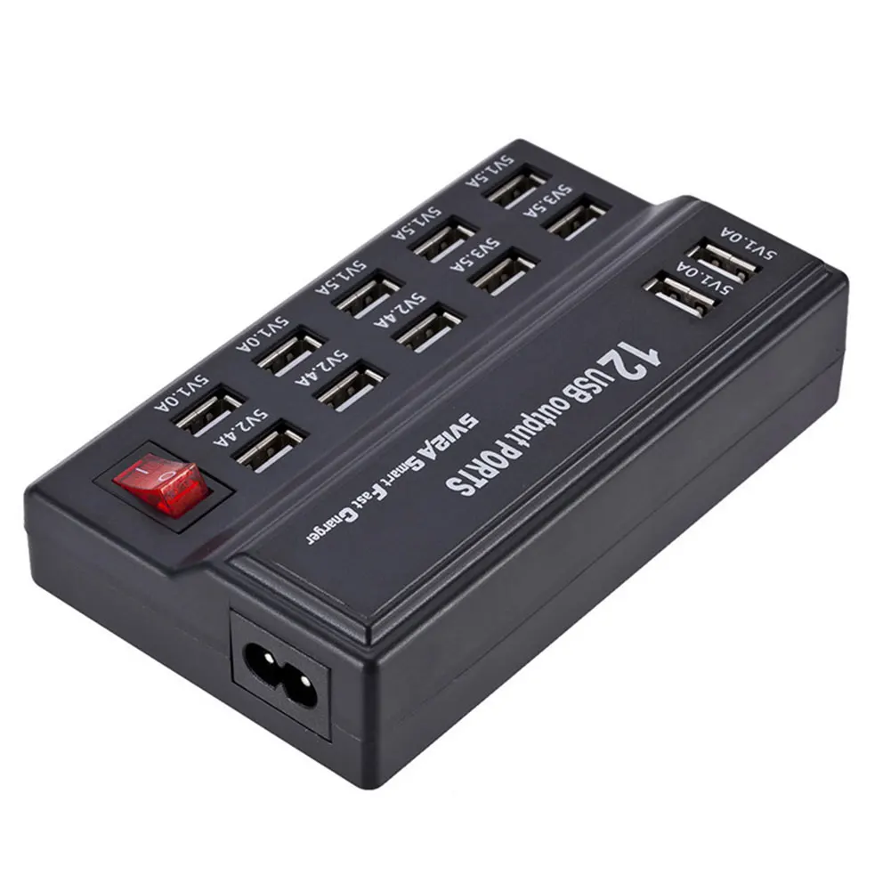 اللوحي 12A 12 ميناء سريع USB محطة شحن شاحن الطاقة محور محول اللوحي 12A 12 ميناء سريع USB محطة شحن شاحن الطاقة محور محول