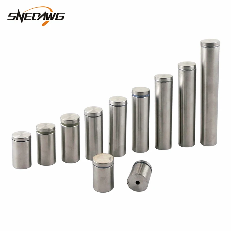 2pcs Stainless Steel Glass Standoff 25mm Dia 25 150mm Advertisement Screw Bolt For Hanging Picture Advertisement Nail Standoff Screws Aliexpress