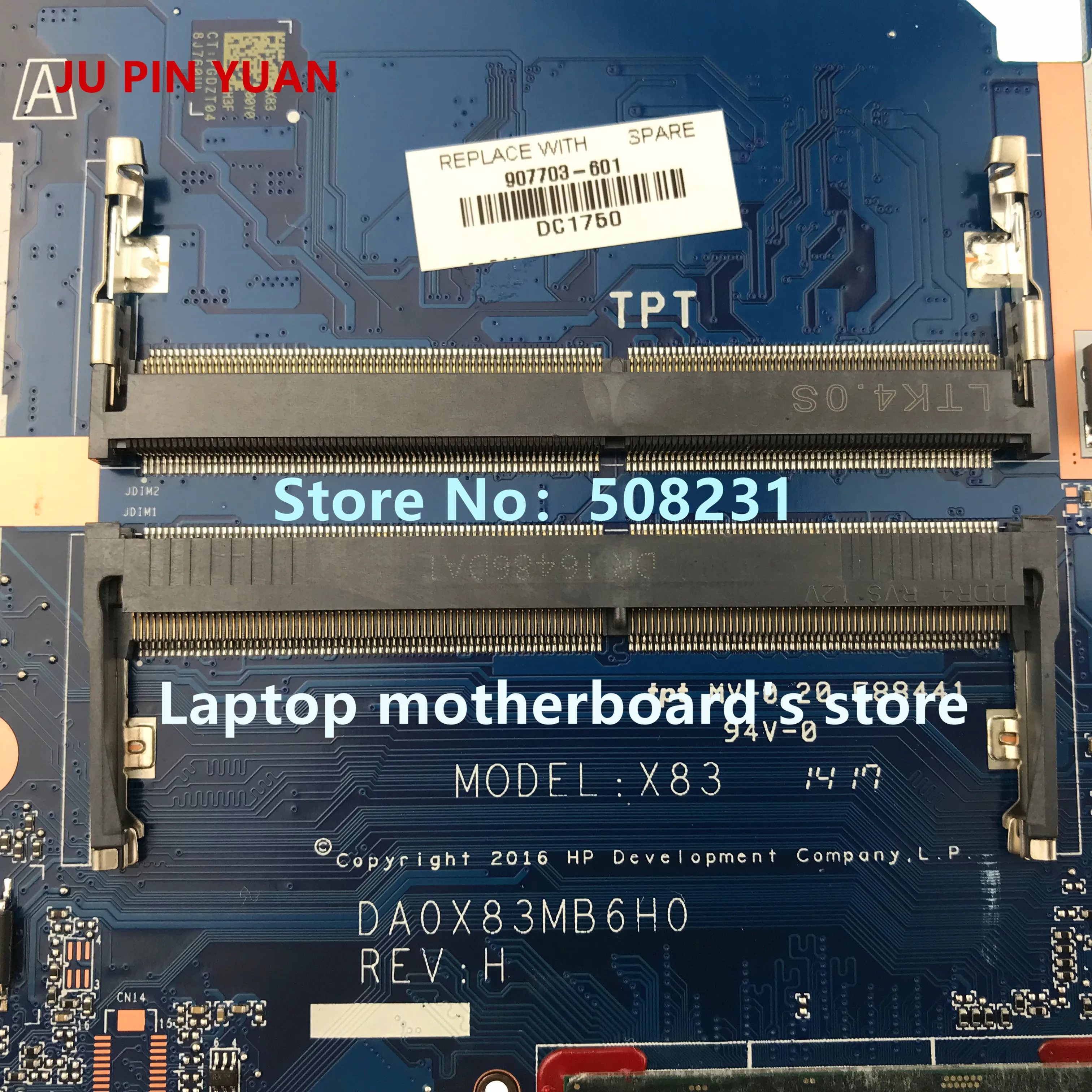 جو دبوس يوان 907703-601 907703-001X83 DA0X83MB6H0 محمول لوحة رئيسية لأجهزة HP ProBook 450 G4 الكمبيوتر الدفتري I5-7200U اختبار بالكامل