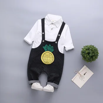 

2018 Autumn Winter Boys Kids Clothes Sets Gentlemen Vest+Pants Children's Cotton Clothes Baby Boy Clothing Long Sleeve Suit