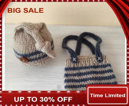 

Lovely Animal Designs Crochet Baby Hat and Pants Set Infant Boy Photography Props Kids Toddler Knitted Clothes 1Set
