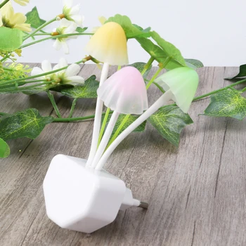 

LED Wall Night Lights Mushroom Plants Style Sensor Lamp for Kids Sleeping with EU-plug