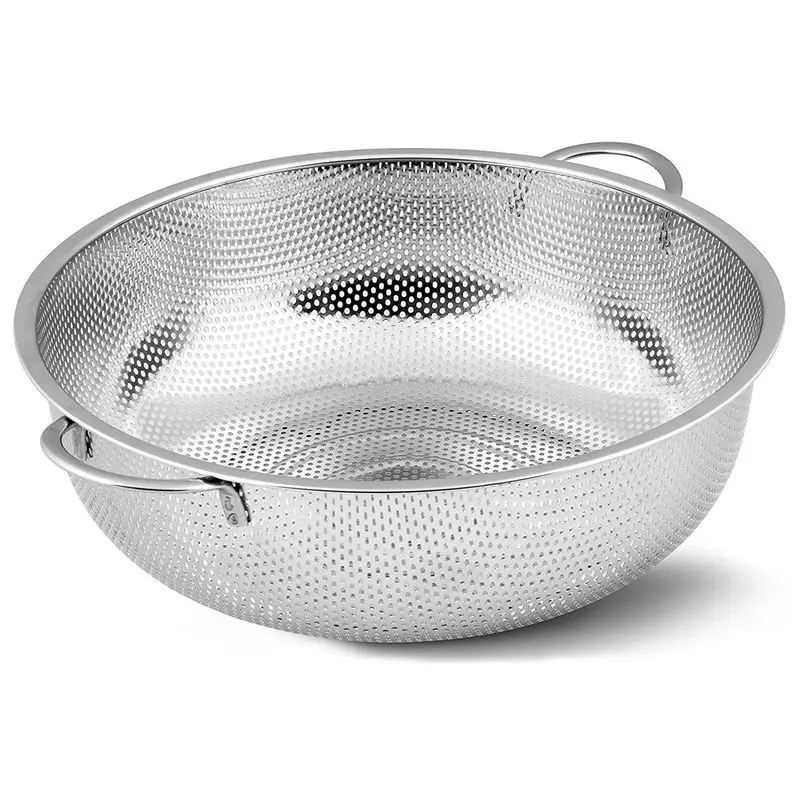 

Micro-perforated stainless steel strainer 28.5 cm wide Argente