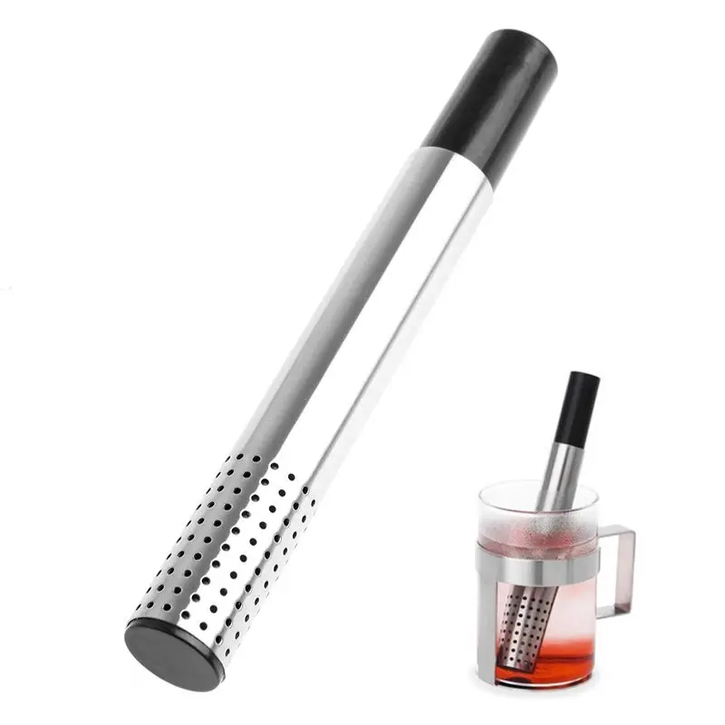 

Stainless Steel Tea Infuser Strainer Stick Reusable Mesh Filter Loose Leaf Pipe Coffee Tea Tools