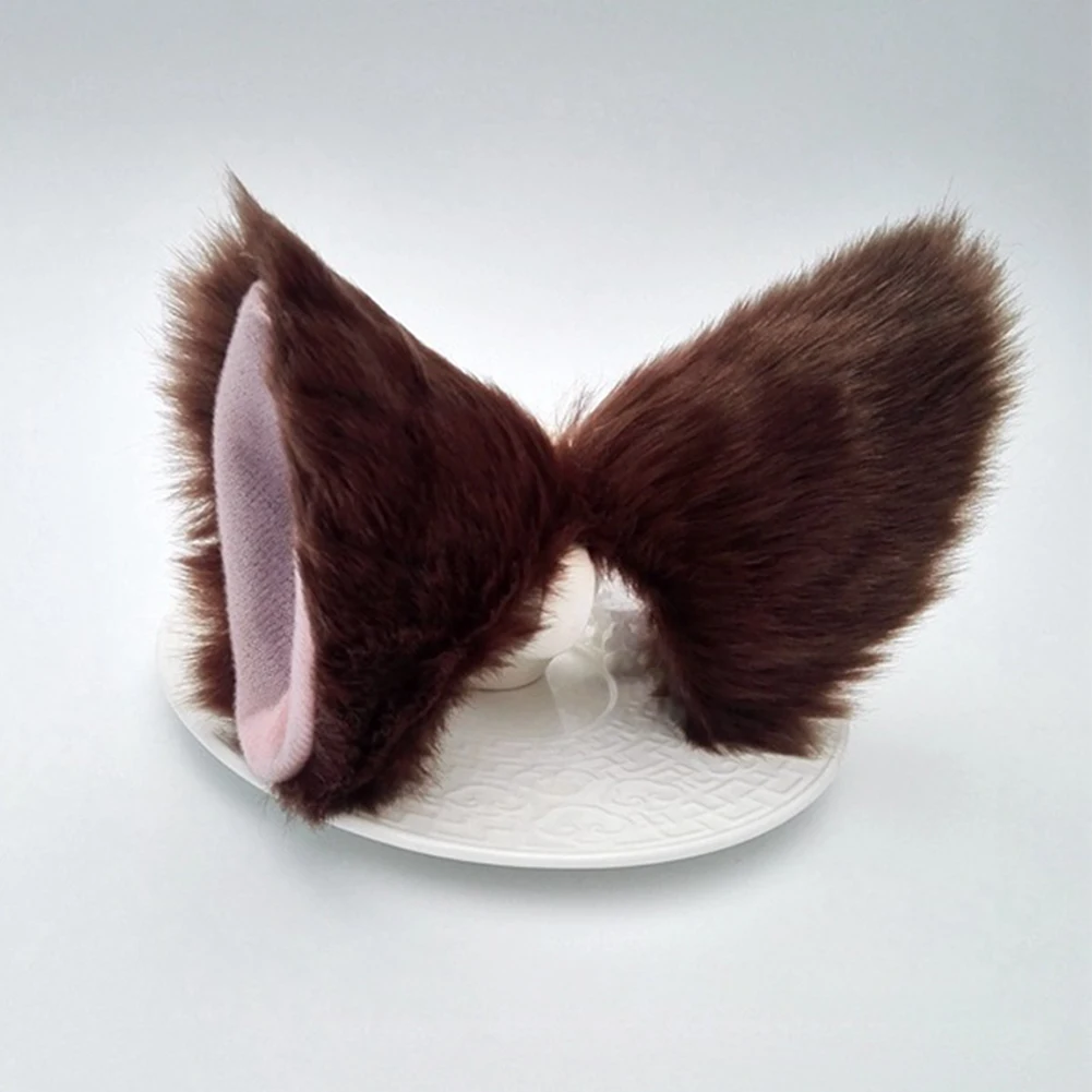 

Women Girls Cat Ear Hair Clip Cosplay Party Cat Fox Long Fur Ears Hairpin