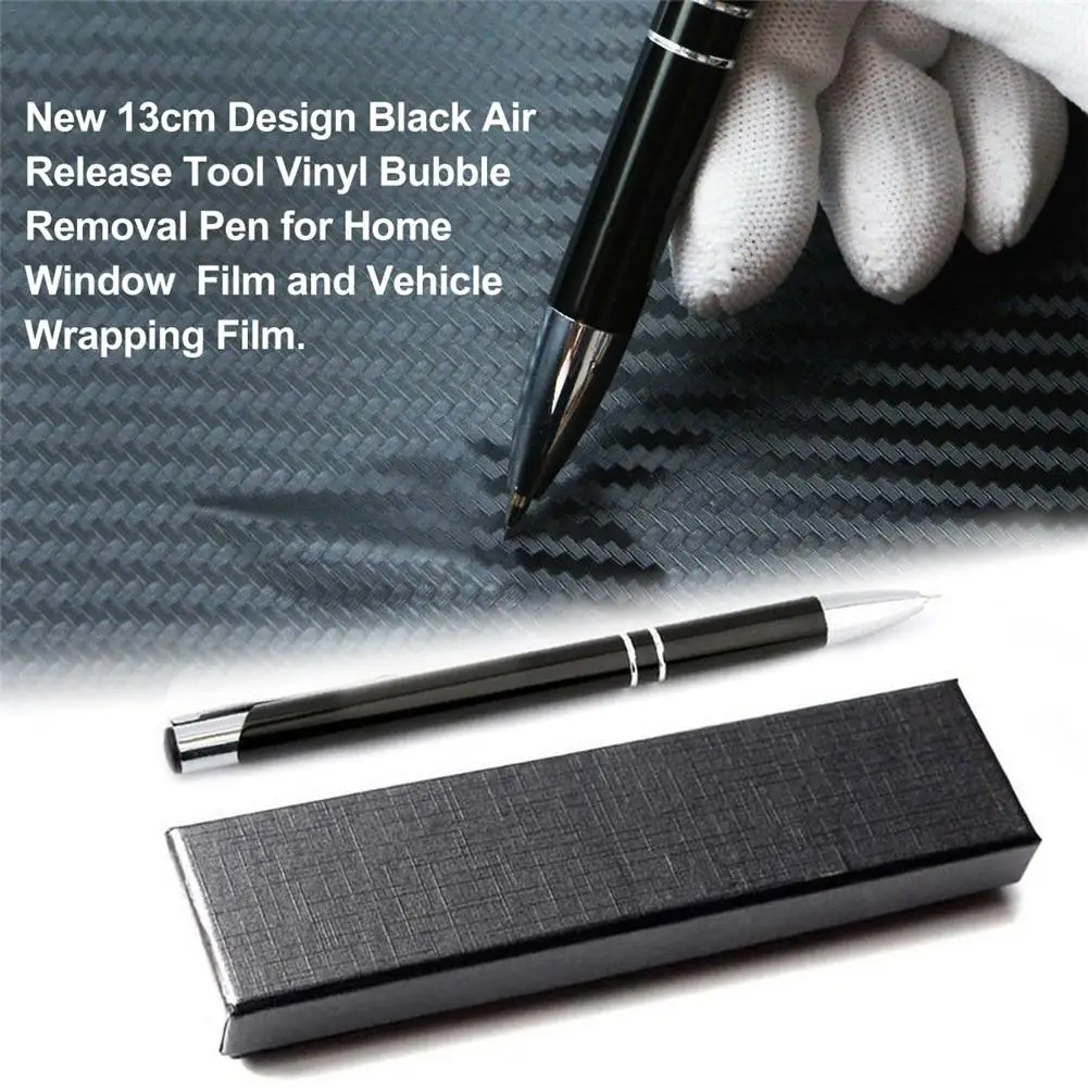 

Professional 1pc Car Sticker Bubble Remove Pen Metal Black Car Window Tint Glass Air Release Tool
