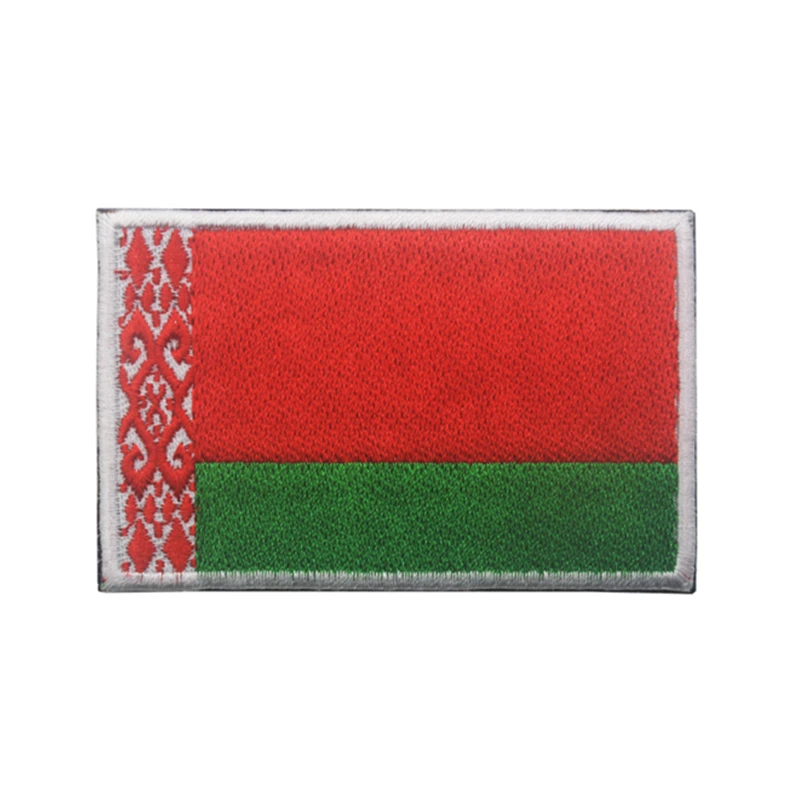

Wholesale 10PCS Belarus National Flag Embroidery Patch Embroidered Patches Military Tactical Shoulder Armband Fabric Sticker