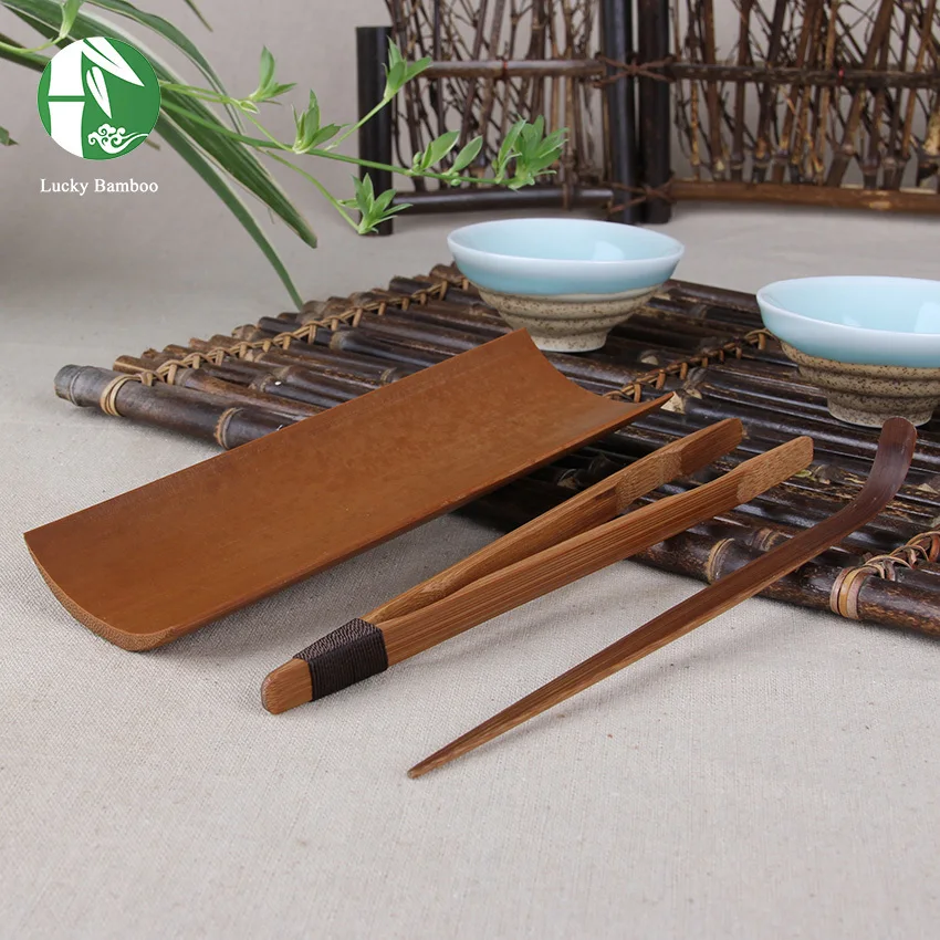 Bamboo Tea Needle Clips Teaware Set For Gong Fu Puer Tea Ceremony Tongs Vintage Chinese Handmade Accessories Tools