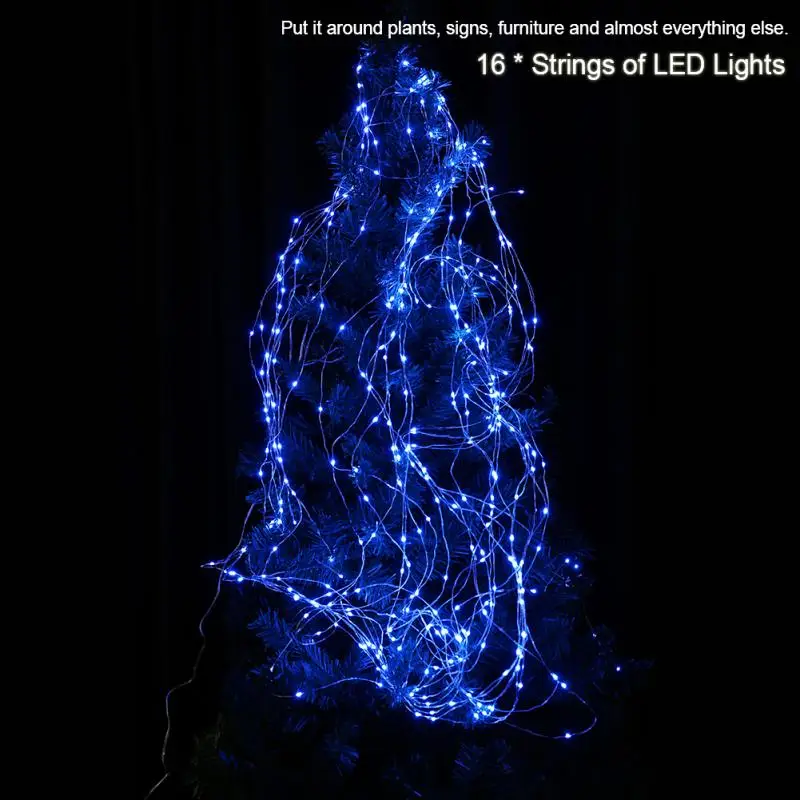 16 Strings LED String Lights Fairy Lights Copper Wire Starry String Light Holiday Lighting For Fairy Christmas Wedding Decor