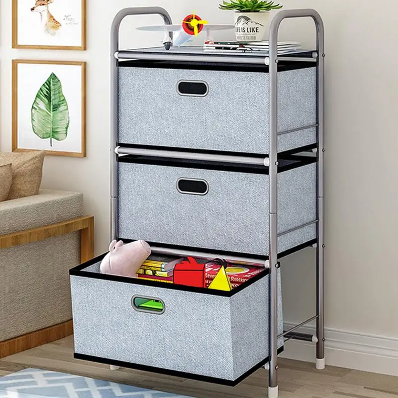 

AUGKUN Three-Layer Drawer Storage Cabinet Organizer Thickened Enlarged Shelf Toy Clothing Household Storage Rack Box Holder