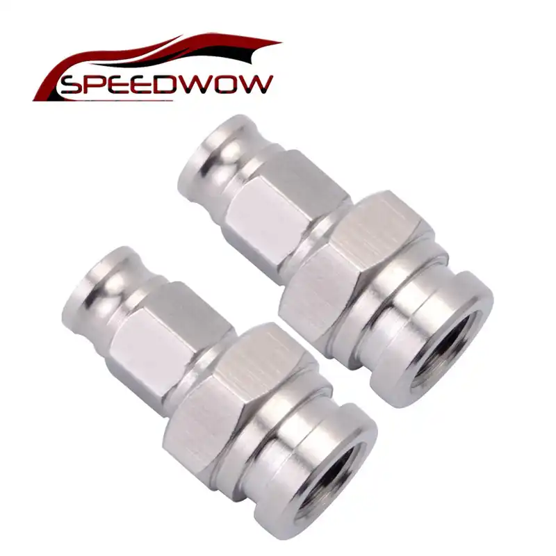 SPEEDWOW Серебряный 1 шт. прямой шланг из нержавеющей стали концевой фитинг тормозной шланг адаптер AN-3 шланг к M10x1.0 женский части автомобиля - изображение